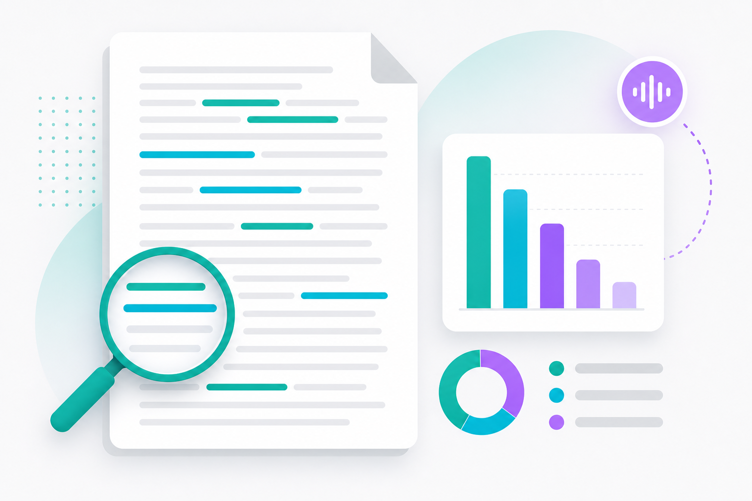 Keyword density checker highlighting keyword frequency in content